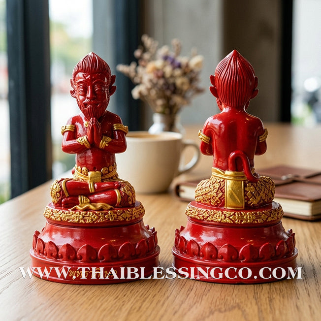 👹💰 Si Hu Ha Ta (The Five-Eyed, Four-Eared Deity) – "Mee Wai Ruay" (Owned to be Wealthy) Edition – Kruba Nuea Rit, Wat Saphan Dam – The Divine Engine for Manifesting Gold from Charcoal, Supreme Luck, and Unstoppable Life Elevation!