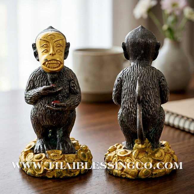 👹💰 Si Hu Ha Ta (The Five-Eyed, Four-Eared Deity) – "Sang Suan Pa" (Wai Kru 55) Edition – Kruba Subin Sumetso – The Divine Engine for Converting Challenges into Pure Gold, Supreme Luck, and Unstoppable Life Elevation!