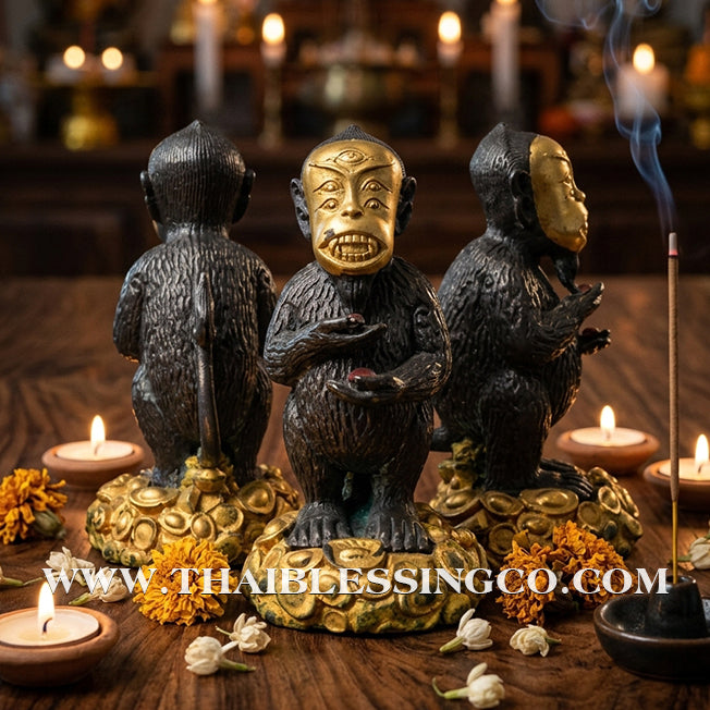 👹💰 Si Hu Ha Ta (The Five-Eyed, Four-Eared Deity) – "Sang Suan Pa" (Wai Kru 55) Edition – Kruba Subin Sumetso – The Divine Engine for Converting Challenges into Pure Gold, Supreme Luck, and Unstoppable Life Elevation!