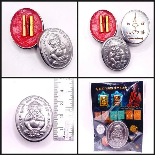 🪬Si Phung “Si Hu Ha Ta” Deity Balm – Four-Eared Five-Eyed Lanna Charm by Kruba Tao, Wat Thung Setthi (Ubosot Ban Lao), Prosperity & Attraction Support