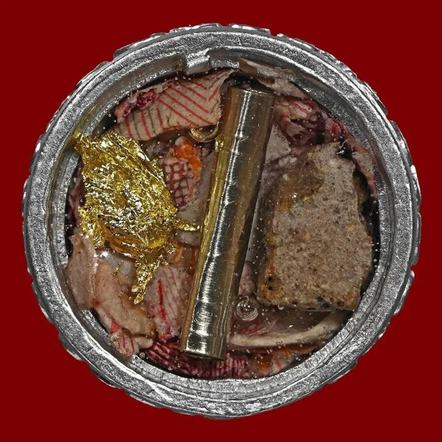 🕷️Silver “Forest Spider” Single-Sided Amulet – Silver Chaom Alloy Soaked in Wild Chamom Herbs, Protective Thai Buddhist Collectible by Tuj Chao Pu Wha-Ling Wirathayo
