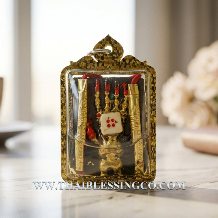 ✨ Imperial Gilded Palm of Infinite Abundance "Fa-Meu Rap Sap": Sacred Wealth-Catching Talisman for Financial Dominance and Commercial Victory by Luang Phor Mian, Wat Janeang