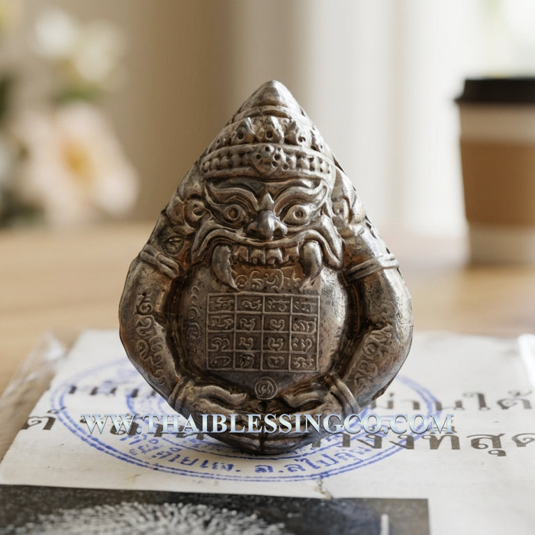 ✨ Imperial Rahu "The Fate-Changer": Sacred Lead-Cast Eclipse Deity with Kruba Nanta’s Million-Baht Coconut Shell Powder and Ancient Lanna Sorcery by Kruba Lert, Wat Thung Man Tai (Limited 2010 High-Vibe Edition)
