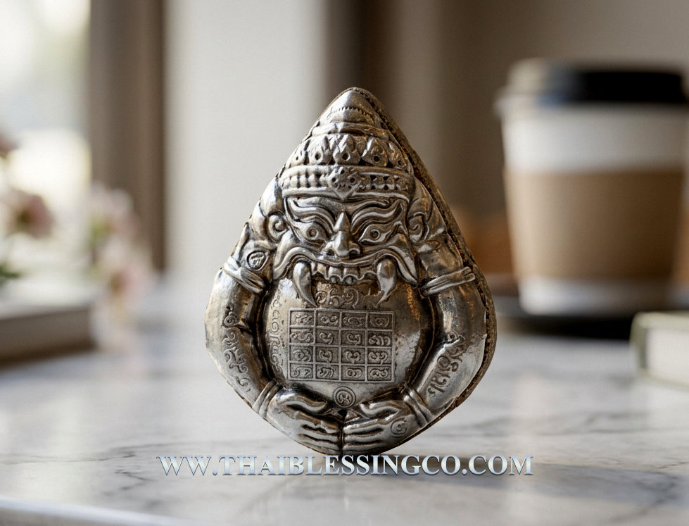 ✨ Imperial Rahu "The Fate-Changer": Sacred Lead-Cast Eclipse Deity with Kruba Nanta’s Million-Baht Coconut Shell Powder and Ancient Lanna Sorcery by Kruba Lert, Wat Thung Man Tai (Limited 2010 High-Vibe Edition)