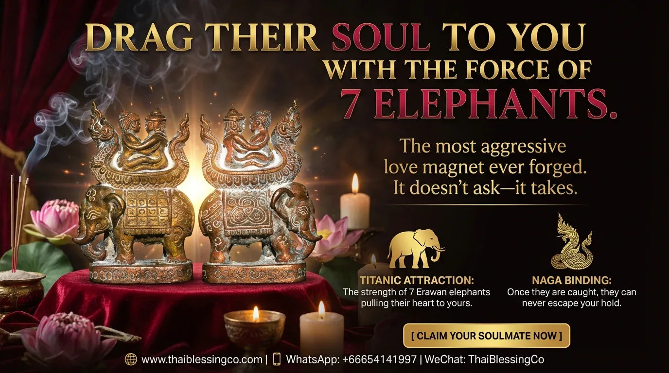 🐘 SoulBind Seven: The Sovereign Harmony & Attraction Totem (Consecrated by Luang Pu Saya Kuan, Wat Phrabat Pha Phueng)
