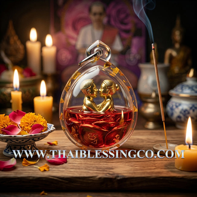 ✨ Sovereign Enthralling Union: Authentic Thai Inn-Khoo Sacred Bell Brass & Red Enamel Talisman Encased in Primordial Khmer Lust Oil for Extreme Seduction, Soulmate Binding & Commercial Fortune (Ajarn Nong 2567 Edition) ✨