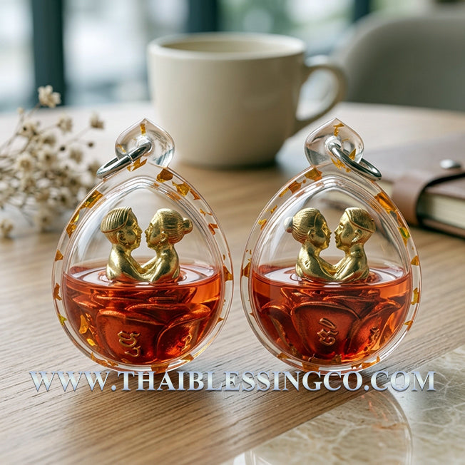 ✨ Sovereign Enthralling Union: Authentic Thai Inn-Khoo Sacred Bell Brass & Red Enamel Talisman Encased in Primordial Khmer Lust Oil for Extreme Seduction, Soulmate Binding & Commercial Fortune (Ajarn Nong 2567 Edition) ✨