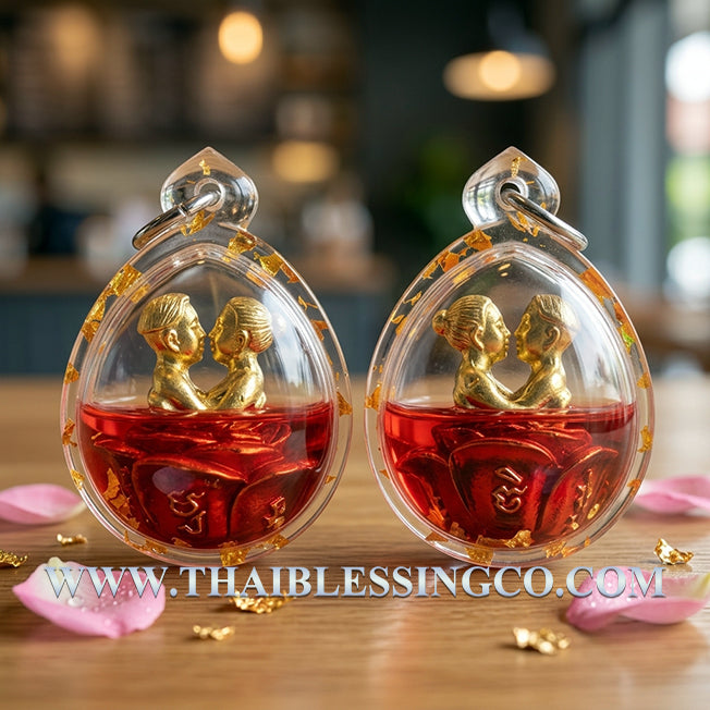 ✨ Sovereign Enthralling Union: Authentic Thai Inn-Khoo Sacred Bell Brass & Red Enamel Talisman Encased in Primordial Khmer Lust Oil for Extreme Seduction, Soulmate Binding & Commercial Fortune (Ajarn Nong 2567 Edition) ✨