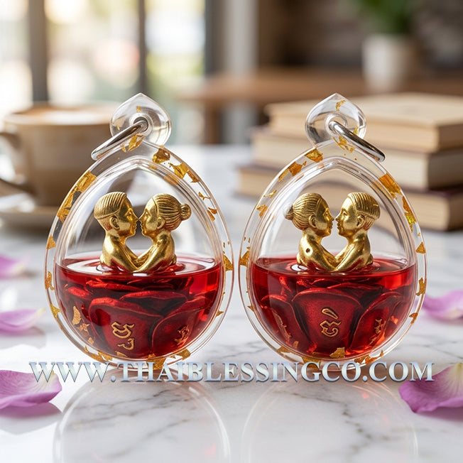 ✨ Sovereign Enthralling Union: Authentic Thai Inn-Khoo Sacred Bell Brass & Red Enamel Talisman Encased in Primordial Khmer Lust Oil for Extreme Seduction, Soulmate Binding & Commercial Fortune (Ajarn Nong 2567 Edition) ✨