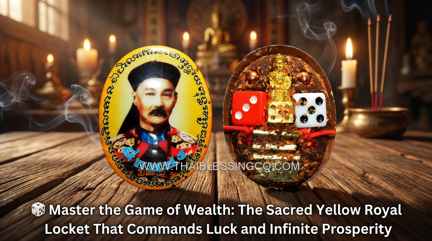 🔱 Sovereign Er Ger Fong Astral Locket: The Ultimate Windfall Luck & Gambling God Wealth Talisman – Yellow Royal Edition (Luang Pu Yen B.E. 2568)