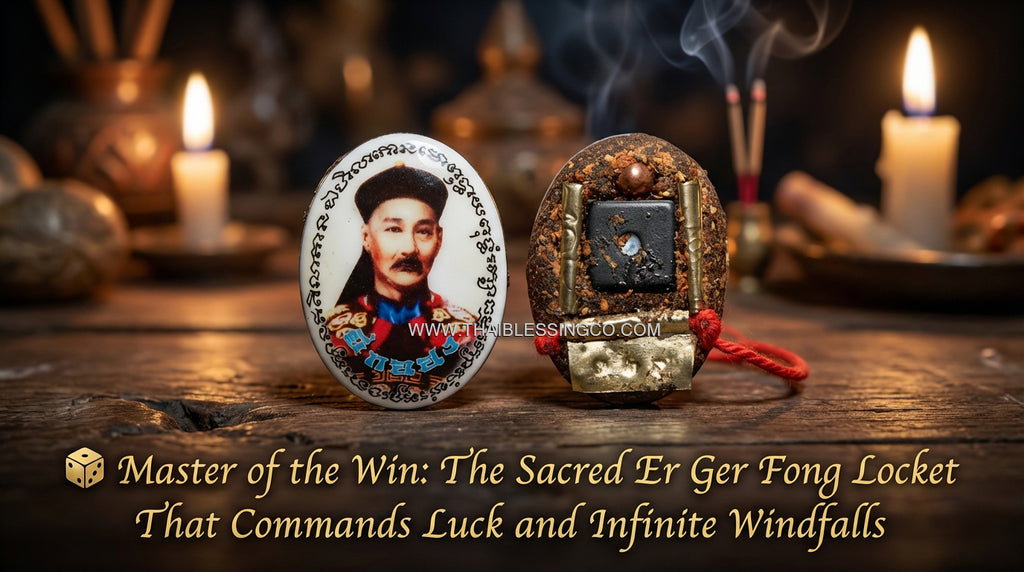✨ Sovereign Er Ger Fong Astral Locket: The Ultimate Windfall Luck &amp; Gambling God Wealth Talisman – White Edition by Luang Pu Yen (B.E. 2568)