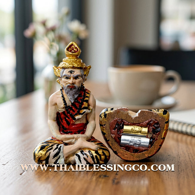 ✨ Sovereign Fire-Eyed Sage: Authentic "Reusi Ta Fai" (Grandfather’s Wealth Edition) Hand-Painted Satta-Loha Talisman by Luang Ta Ruam (Wat Khok Samran) – 2567 BE Edition ✨