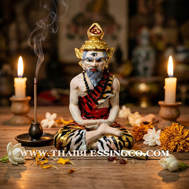 ✨ Sovereign Fire-Eyed Sage: Authentic "Reusi Ta Fai" (Grandfather’s Wealth Edition) Hand-Painted Satta-Loha Talisman by Luang Ta Ruam (Wat Khok Samran) – 2567 BE Edition ✨