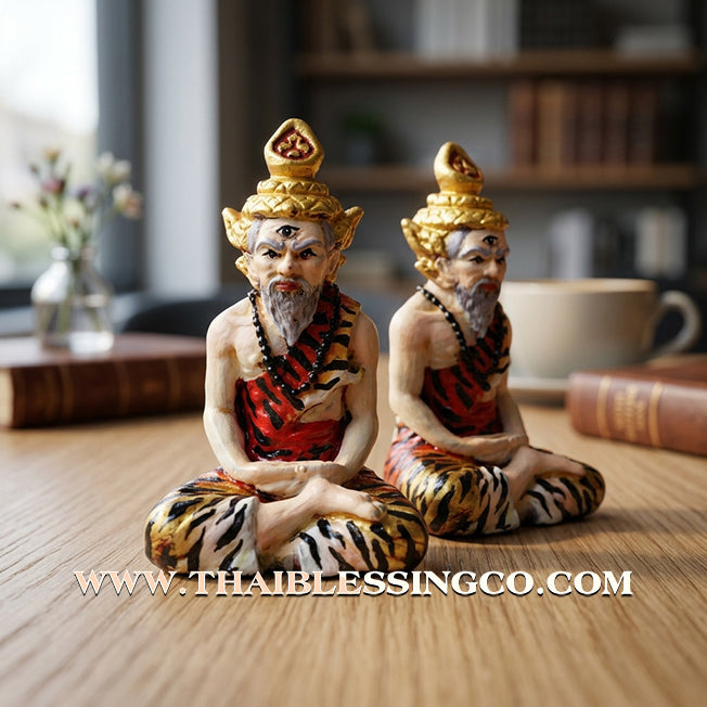 ✨ Sovereign Fire-Eyed Sage: Authentic "Reusi Ta Fai" (Grandfather’s Wealth Edition) Hand-Painted Satta-Loha Talisman by Luang Ta Ruam (Wat Khok Samran) – 2567 BE Edition ✨