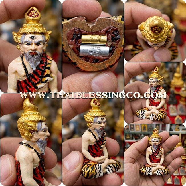 ✨ Sovereign Fire-Eyed Sage: Authentic "Reusi Ta Fai" (Grandfather’s Wealth Edition) Hand-Painted Satta-Loha Talisman by Luang Ta Ruam (Wat Khok Samran) – 2567 BE Edition ✨