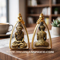 ✨ Sovereign Fire-Eyed Sage: Authentic "Reusi Ta Fai" (Grandfather’s Wealth Edition) Satin-Plated Bell Brass Talisman by Luang Ta Ruam (Wat Khok Samran) – 2567 BE Premium Edition in Waterproof Micron Gold Frame ✨