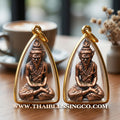 ✨ Sovereign Fire-Eyed Sage: Authentic "Reusi Ta Fai" (Grandfather’s Wealth Edition) Satin-Plated Sacred Copper Talisman by Luang Ta Ruam (Wat Khok Samran) – 2567 BE Premium Edition in Waterproof Micron Gold Frame ✨