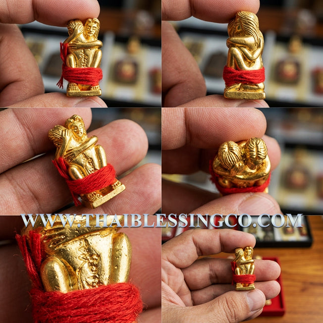 ✨ Sovereign Golden Union: Authentic Thai Inn-Kham Gold-Plated Bronze Talisman by Ajarn Prakong Rhunjaroen for Supreme Soulmate Attraction, Marital Bliss & Infinite Wealth (2561 BE Edition) ✨