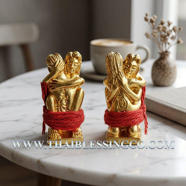 ✨ Sovereign Golden Union: Authentic Thai Inn-Kham Gold-Plated Bronze Talisman by Ajarn Prakong Rhunjaroen for Supreme Soulmate Attraction, Marital Bliss & Infinite Wealth (2561 BE Edition) ✨