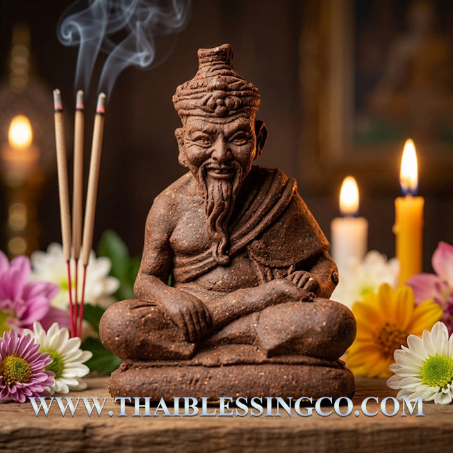✨ Sovereign Hermit Sage: Authentic Thai Lersi Luan Phor Sai Sacred Herbal Talisman for Infinite Wisdom, Wealth Attraction & Divine Protection (Wat Takian Ram 2555 Edition) ✨