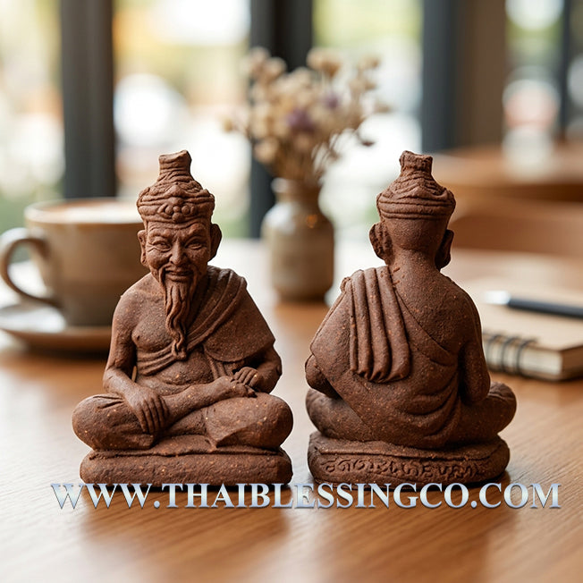 ✨ Sovereign Hermit Sage: Authentic Thai Lersi Luan Phor Sai Sacred Herbal Talisman for Infinite Wisdom, Wealth Attraction & Divine Protection (Wat Takian Ram 2555 Edition) ✨