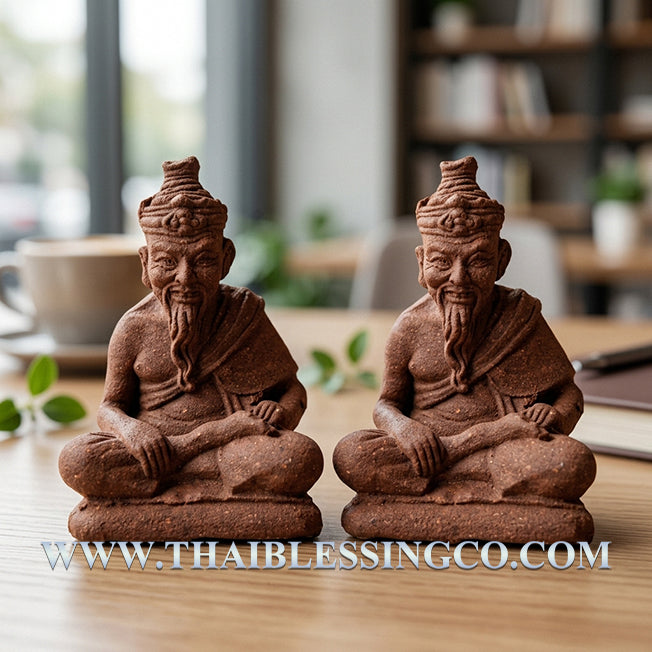 ✨ Sovereign Hermit Sage: Authentic Thai Lersi Luan Phor Sai Sacred Herbal Talisman for Infinite Wisdom, Wealth Attraction & Divine Protection (Wat Takian Ram 2555 Edition) ✨