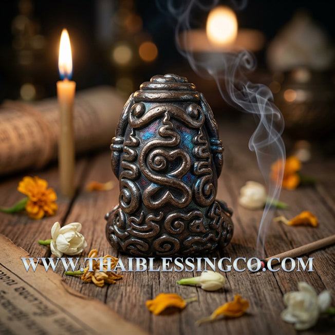 ✨ Sovereign Infinite Abundance: Authentic Thai Phra Pit Ta Ut Mo Sacred Satta-Loha (Seven-Metals) Talisman by Luang Pho Rat (Wat Pa Wai) – 2559 BE Edition ✨