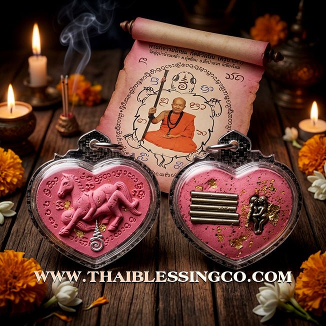 ✨ Sovereign Lanna Passion: Authentic "Ma Sep Nang" (The Celestial Steed & Maiden) Sacred Herbal Charm by Khru Ba Tao (Wat Ban Lao, Chiang Mai) – The Masterpiece for Magnetic Attraction, Wealth, and Commercial Success ✨