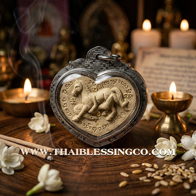 ✨ Sovereign Lanna Passion: Authentic "Ma Sep Nang" (The Celestial Steed & Maiden) Sacred Herbal Charm by Khru Ba Tao (Wat Ban Lao, Chiang Mai) – The Masterpiece for Magnetic Attraction, Wealth, and Commercial Success ✨