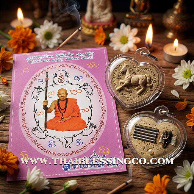 ✨ Sovereign Lanna Passion: Authentic "Ma Sep Nang" (The Celestial Steed & Maiden) Sacred Herbal Charm by Khru Ba Tao (Wat Ban Lao, Chiang Mai) – The Masterpiece for Magnetic Attraction, Wealth, and Commercial Success ✨