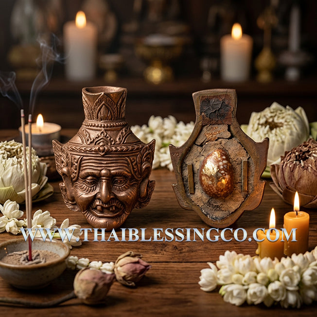 ✨ Sovereign Lersi Narot Masterpiece: Authentic Thai Phra Arjan Sanya Copper Head Talisman with Sacred Bia-Gae Shell, Jindamanee Medicine & Luang Pu Juea’s Holy Relics for Ultimate Karma Reversal, Infinite Healing & Miracle Wealth ✨
