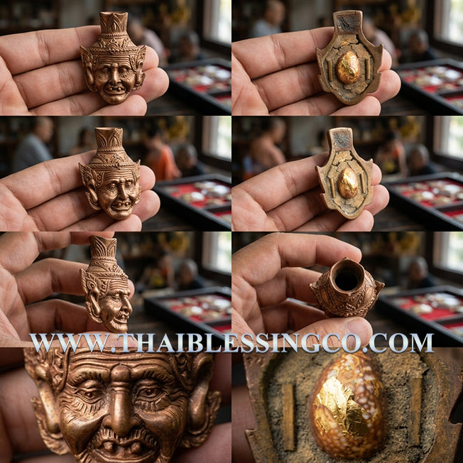 ✨ Sovereign Lersi Narot Masterpiece: Authentic Thai Phra Arjan Sanya Copper Head Talisman with Sacred Bia-Gae Shell, Jindamanee Medicine & Luang Pu Juea’s Holy Relics for Ultimate Karma Reversal, Infinite Healing & Miracle Wealth ✨