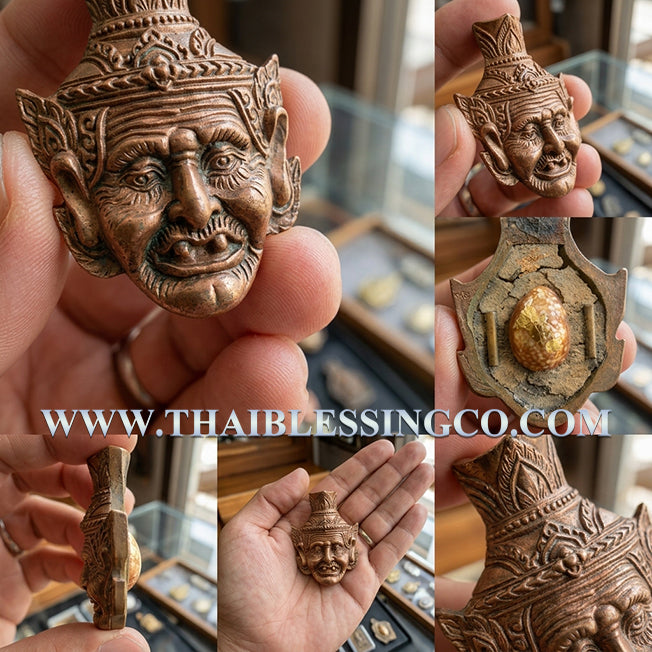 ✨ Sovereign Lersi Narot Masterpiece: Authentic Thai Phra Arjan Sanya Copper Head Talisman with Sacred Bia-Gae Shell, Jindamanee Medicine & Luang Pu Juea’s Holy Relics for Ultimate Karma Reversal, Infinite Healing & Miracle Wealth ✨