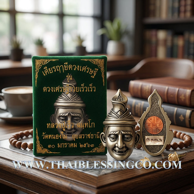 ✨ Sovereign Sage of Rapid Riches: Authentic Thai Reusi (Hermit Sage) Duang Setthi Talisman by Luang Pu Reo (Wat Nong No) – Satin-Finished Alpaca Silver Edition (2563 BE) ✨