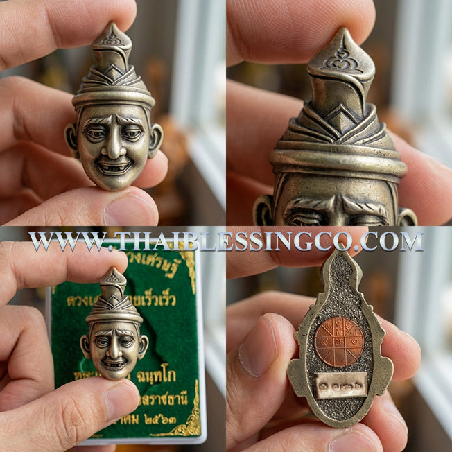 ✨ Sovereign Sage of Rapid Riches: Authentic Thai Reusi (Hermit Sage) Duang Setthi Talisman by Luang Pu Reo (Wat Nong No) – Satin-Finished Alpaca Silver Edition (2563 BE) ✨