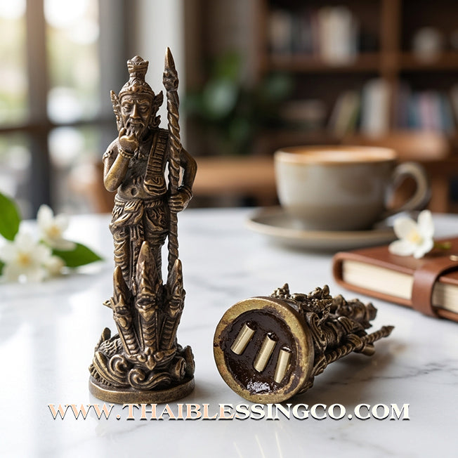 ✨ Sovereign Sage of Success: Authentic "Pu Reusi Siddhi Kodom" (The Accomplished Master) Nawa-Rit Alchemical Bronze Talisman by Luang Pu Boonmee (Wat Klum Ban Yaso) – 2559 BE Edition ✨