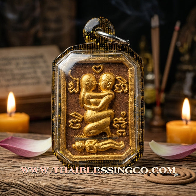 ✨ Sovereign Seductive Union: Authentic Thai Inn-Khoo Saneha Pha-Ruai (Love & Wealth Duo) Sacred Necromantic Powder Talisman by Arjan Tonrak Salak Yan – 2568 BE Edition ✨