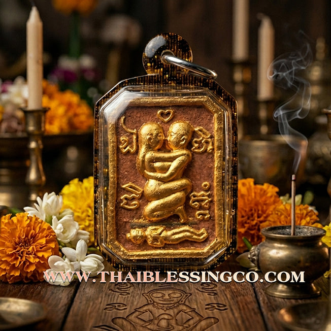 ✨ Sovereign Seductive Union: Authentic Thai Inn-Khoo Saneha Pha-Ruai (Love & Wealth Duo) Sacred Necromantic Powder Talisman by Arjan Tonrak Salak Yan – 2568 BE Edition ✨