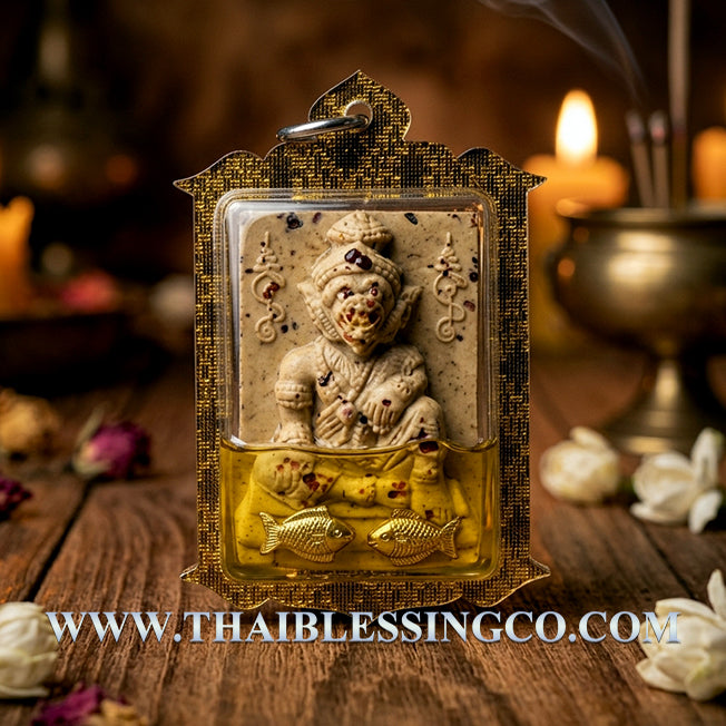 ✨ Sovereign Tiger-Headed Shaman: Authentic Thai Pu Chao Saming Prai Sacred Occult Powder Talisman Encased in Primordial Saming Oil for Extreme Attraction, Infinite Charisma & Business Patronage (Luang Pu Thongwan 2568 Edition) ✨