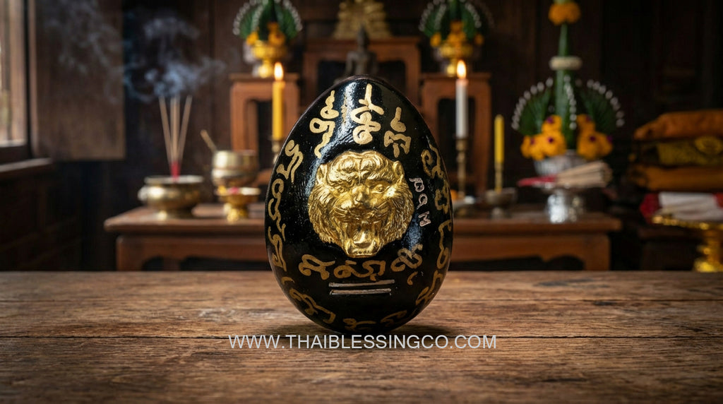 ✨ Sovereign Tiger King Astral Bia Gae: Ultimate Evil-Shielding & Supreme Authority Talisman – Mercury-Infused Sacred Cowrie by Luang Pu Pha (B.E. 2567-2568)