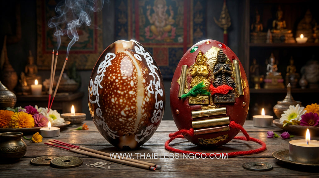 ✨ Sovereign Vessuwan Millionaire Bia Gae: The Ultimate Evil-Shielding & Wealth-Commanding Sacred Cowrie (Luang Pu Tha Edition B.E. 2565)