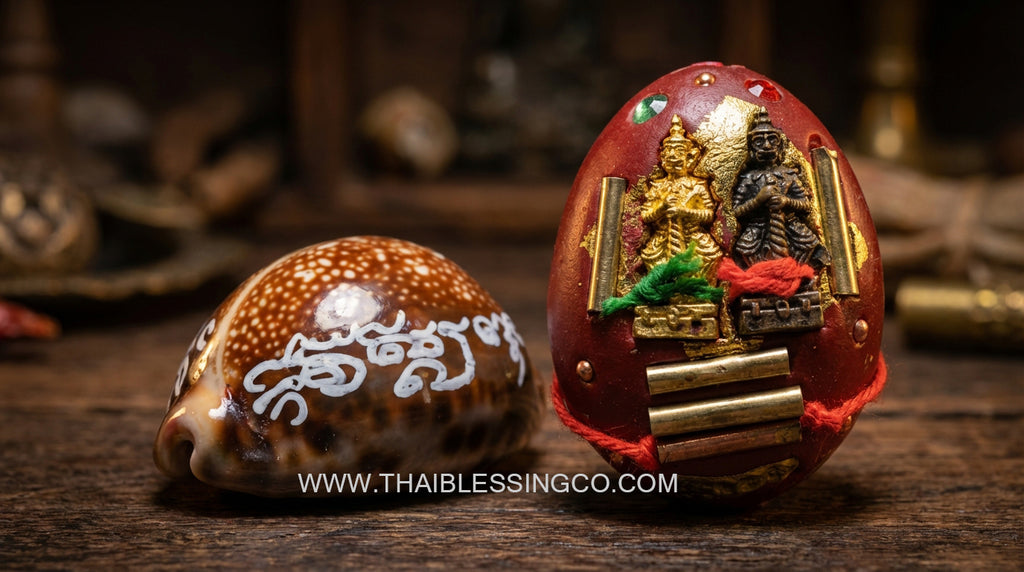 ✨ Sovereign Vessuwan Millionaire Bia Gae: The Ultimate Evil-Shielding & Wealth-Commanding Sacred Cowrie (Luang Pu Tha Edition B.E. 2565)