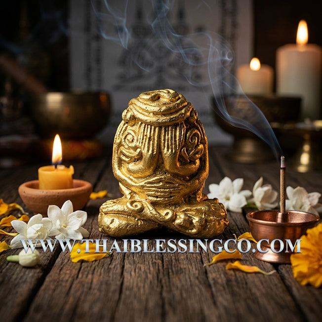 ✨ Sovereign Wealth Guardian: Authentic Thai Phra Pidta Yan Yung Sacred Mixed Brass Talisman by Luang Pu Khaek (Wat Sunthon Pradit) – "Miraculous Wealth Everywhere" Edition (2554 BE) ✨
