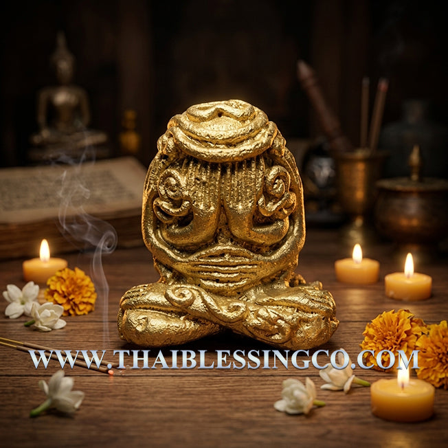 ✨ Sovereign Wealth Guardian: Authentic Thai Phra Pidta Yan Yung Sacred Mixed Brass Talisman by Luang Pu Khaek (Wat Sunthon Pradit) – "Miraculous Wealth Everywhere" Edition (2554 BE) ✨
