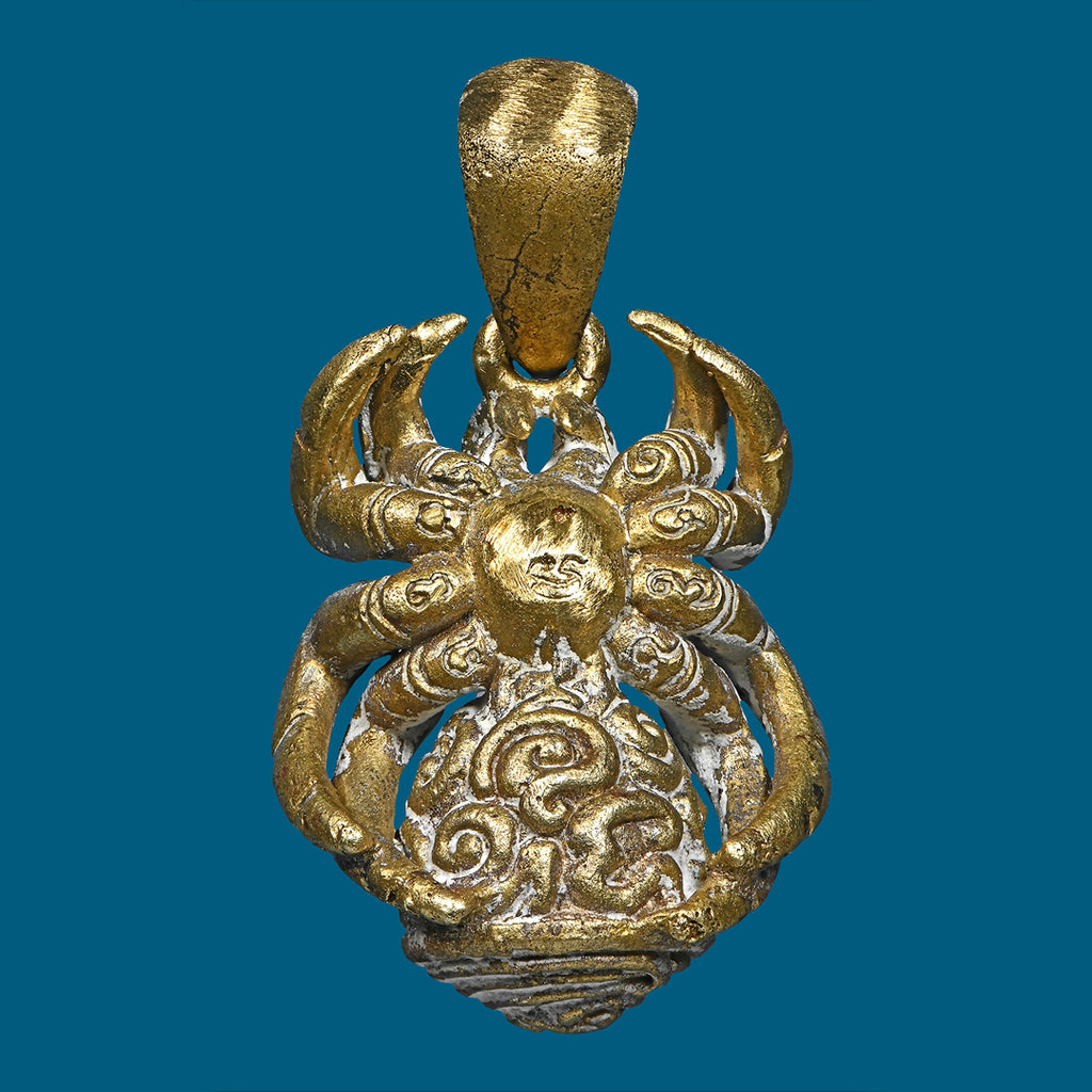 🪬Spider of Narai Eight-Armed Wealth – Golden “Treasure Web” Talisman (Thong Ma Lor Alloy) by Tu Chao Pu Wha Lhing Wirathayo