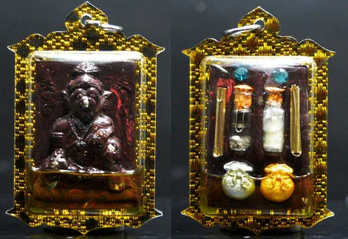 ✨ Spirit of the Mekong – Pu Chao Saming Phrai Herb Powder Amulet with Sacred Oil Blending for Protection and Charm