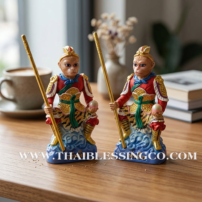🐒💰 Sun Wukong (The Monkey God) – Hand-Painted Sacred Metal Edition: "Billionaire Debt-Relief" Batch – Luang Pu Key, Wat Sri Lamyong – The Divine Engine for Rapid Financial Recovery, Creative Dominance, and Unstoppable Life Elevation!
