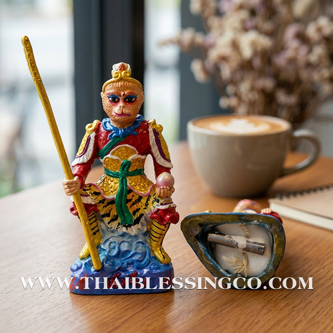 🐒💰 Sun Wukong (The Monkey God) – Hand-Painted Sacred Metal Edition: "Billionaire Debt-Relief" Batch – Luang Pu Key, Wat Sri Lamyong – The Divine Engine for Rapid Financial Recovery, Creative Dominance, and Unstoppable Life Elevation!