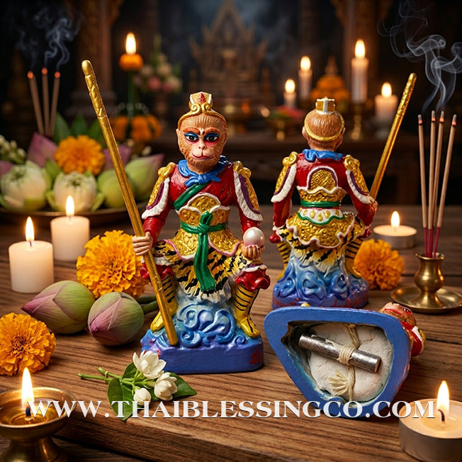 🐒💰 Sun Wukong (The Monkey God) – Hand-Painted Sacred Metal Edition: "Billionaire Debt-Relief" Batch – Luang Pu Key, Wat Sri Lamyong – The Divine Engine for Rapid Financial Recovery, Creative Dominance, and Unstoppable Life Elevation!