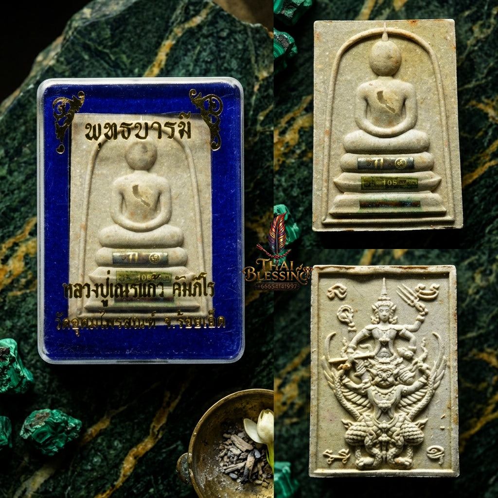 ✨ [Supreme Authority & Divine Protection] Sacred Phra Somdej "Ket Talu Sum" (Crown Piercing the Arch) with Narai Song Krut (Vishnu Riding Garuda) – Master-Blessed by Luang Pu Nen Kaew, Wat Udom Phraisonthi (2018 Rare Edition)